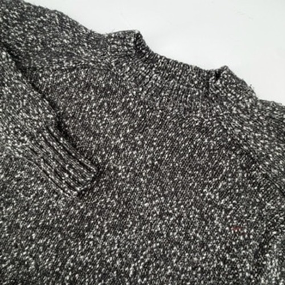 Loft Womens Black White‎ Marled Mock Neck Raglan Sweater Size S 514109